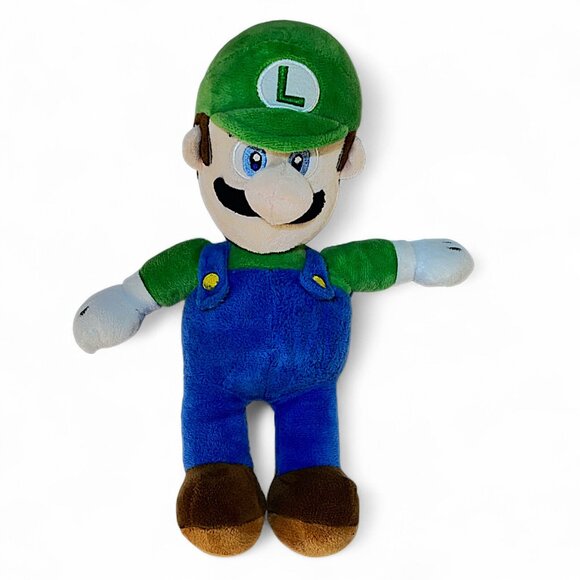 11" Princess Peach & Luigi Super Mario Bro's By Good Stuff Nintendo Plush Dolls - Picture 3 of 13